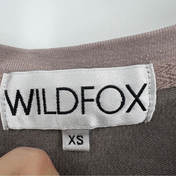 Wildfox Star Print Knit Long Sleeves Gray Crewneck Heathered Pullover Sweater - Picture 7 of 12
